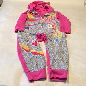 Jojo Siwa One Piece Hooded Pajama- Size 6/6X
